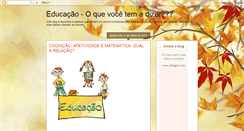Desktop Screenshot of educacaooquevocetemadizer.blogspot.com