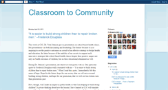 Desktop Screenshot of classroom2community.blogspot.com