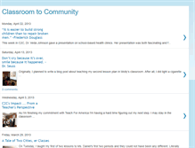 Tablet Screenshot of classroom2community.blogspot.com
