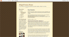 Desktop Screenshot of abigailcomeshome.blogspot.com