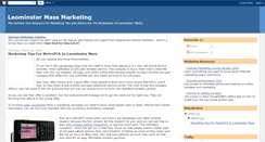 Desktop Screenshot of leominstermarketing.blogspot.com