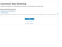 Tablet Screenshot of leominstermarketing.blogspot.com