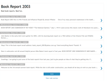 Tablet Screenshot of bookreport2003.blogspot.com