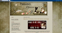 Desktop Screenshot of paranormalopinion.blogspot.com