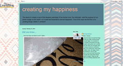 Desktop Screenshot of creatingmyhappiness.blogspot.com