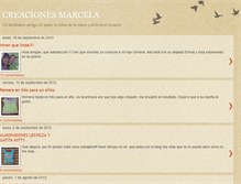 Tablet Screenshot of creacionesmarcela.blogspot.com