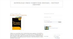 Desktop Screenshot of free-dotnet-ebook.blogspot.com