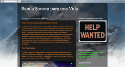 Desktop Screenshot of bandasonoraparaunavida.blogspot.com