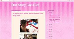 Desktop Screenshot of ourstorygoeson.blogspot.com