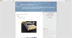 Desktop Screenshot of escrevoporquesim.blogspot.com