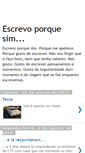 Mobile Screenshot of escrevoporquesim.blogspot.com