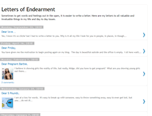 Tablet Screenshot of lettersofendearment.blogspot.com