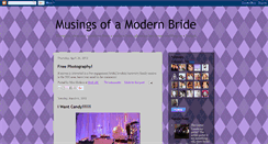 Desktop Screenshot of musingsofamodernbride.blogspot.com