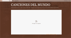 Desktop Screenshot of 1000cancionesdelmundo.blogspot.com