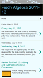 Mobile Screenshot of fischalgebra1112.blogspot.com