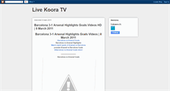 Desktop Screenshot of live-koora-tv.blogspot.com