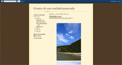 Desktop Screenshot of cronicadeunavanidadanunciada.blogspot.com