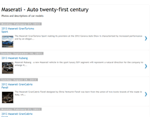 Tablet Screenshot of maserati-autotwenty-firstcentury.blogspot.com