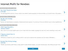 Tablet Screenshot of internetprofit4newbies.blogspot.com