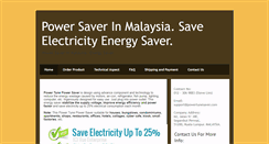 Desktop Screenshot of powersavermalaysia.blogspot.com