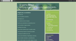 Desktop Screenshot of lagacetakinesica.blogspot.com
