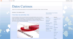 Desktop Screenshot of datos-curiosos-google.blogspot.com