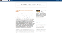 Desktop Screenshot of globalbioethics.blogspot.com