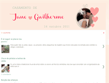 Tablet Screenshot of casamentodejaneeguilherme.blogspot.com