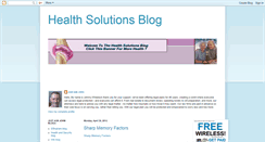 Desktop Screenshot of healthsolutionsblog.blogspot.com