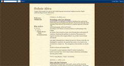 Desktop Screenshot of holisticafrica.blogspot.com