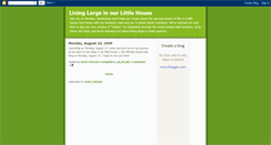 Desktop Screenshot of livinglargeinourlittlehouse.blogspot.com