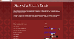 Desktop Screenshot of diaryofamidlifecrisis.blogspot.com