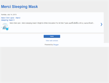 Tablet Screenshot of mercisleepingmask.blogspot.com