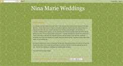 Desktop Screenshot of ninamarieweddings.blogspot.com
