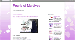 Desktop Screenshot of pearlsofmaldives.blogspot.com