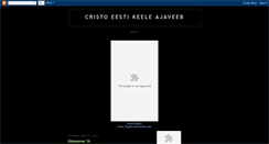 Desktop Screenshot of cristoeestikeel.blogspot.com