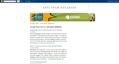 Desktop Screenshot of antispamdatabase.blogspot.com