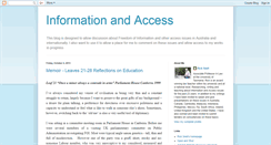 Desktop Screenshot of informationandaccess.blogspot.com