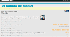 Desktop Screenshot of elmundodemariel.blogspot.com