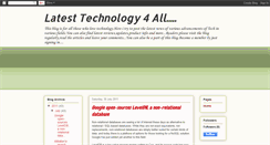 Desktop Screenshot of latesttechnology4all.blogspot.com