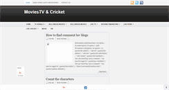 Desktop Screenshot of moviestvandcricket.blogspot.com
