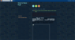 Desktop Screenshot of howsavefuel.blogspot.com