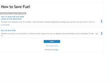 Tablet Screenshot of howsavefuel.blogspot.com