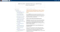 Desktop Screenshot of metlifeindividualdentalinsurance.blogspot.com