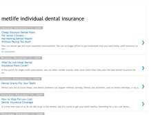 Tablet Screenshot of metlifeindividualdentalinsurance.blogspot.com