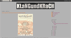Desktop Screenshot of klangundkrach.blogspot.com