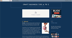 Desktop Screenshot of craftbusinesstips.blogspot.com