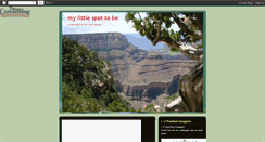 Desktop Screenshot of mylittlespottobe.blogspot.com