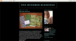 Desktop Screenshot of onehundredblessings.blogspot.com