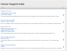 Tablet Screenshot of cancersupportindia.blogspot.com
